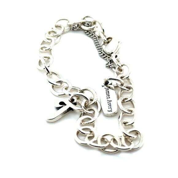James Avery with Letter T Charm Bracelet - Picture 3 of 6